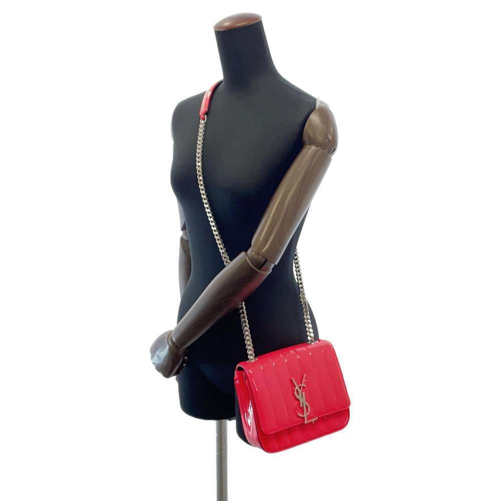 Saint Laurent Paris Shoulder Bag Vicky Patent Pink - Picture 5 of 10